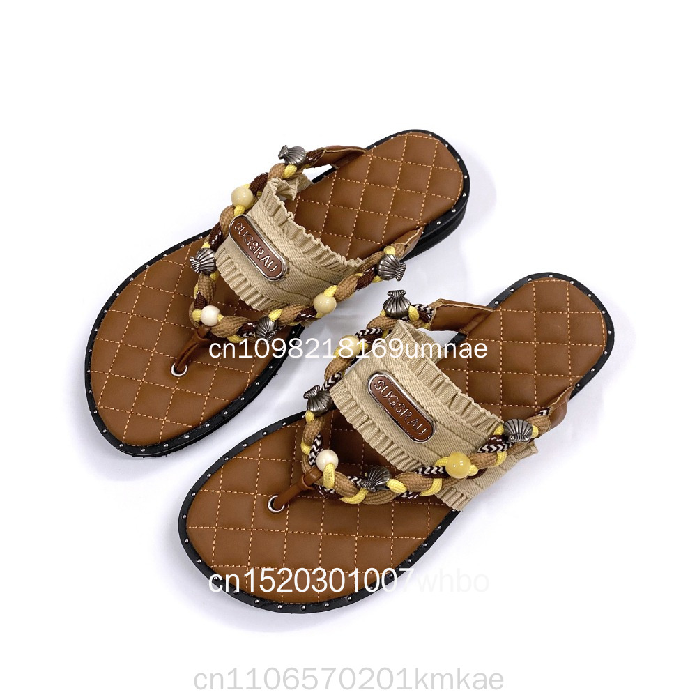 Новые женские тканые тапочки в – обзор и цена Flip Flop Leather Men
