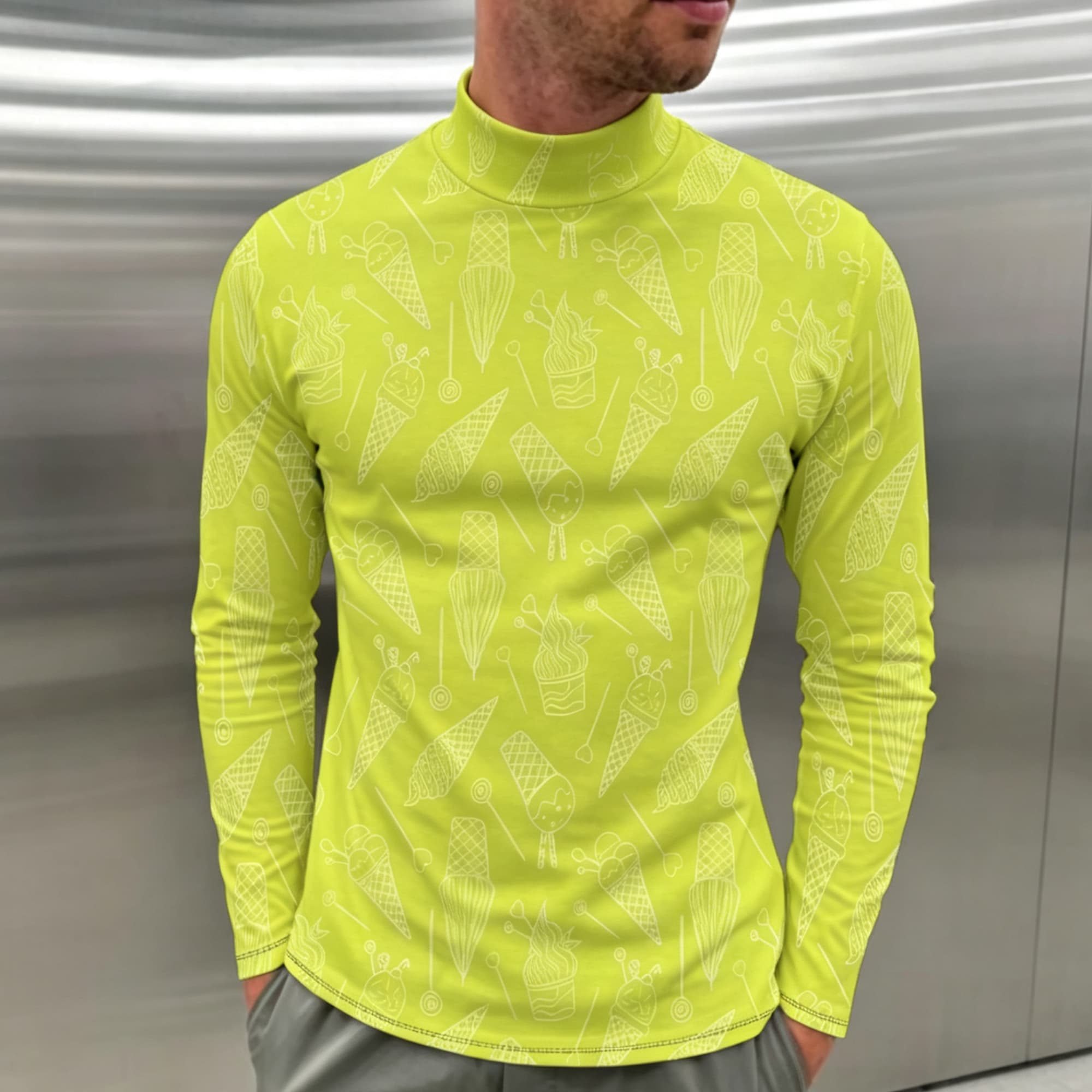 Мужская рубашка с высоким воро – обзор и цена Tee Graphic Print